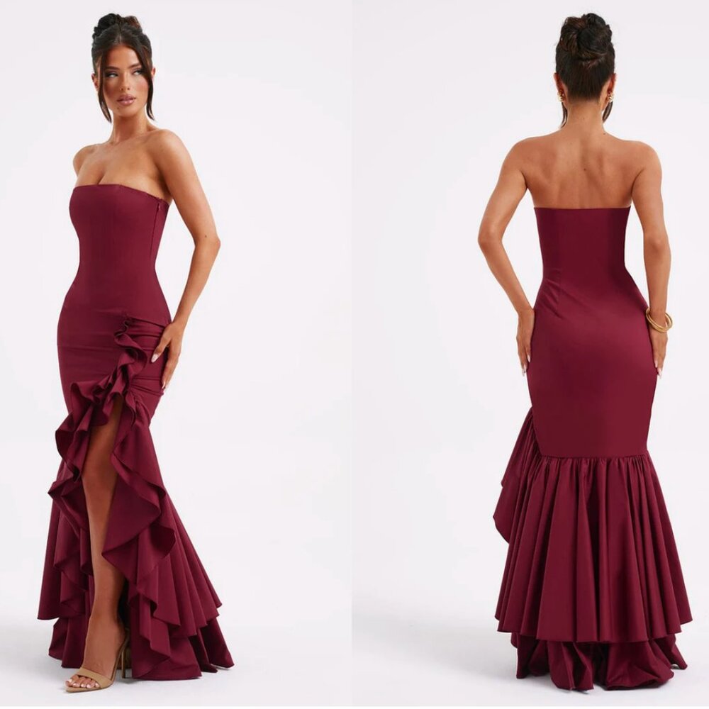 BabyBoo Angelina Maxi Dress - Burgundy